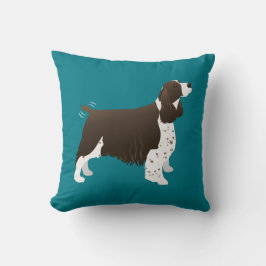 Brown Springer Spanel Basic Breed Customizable Kissen