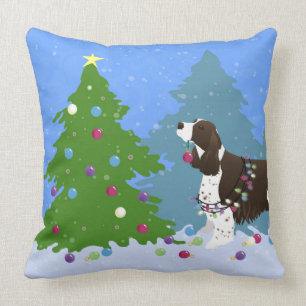 Brown Springer Spaniel Dekorieren Weihnachtsbaum Kissen