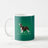 Brown Springer Spaniel Dog Feliz Naughty Dog Kaffeetasse (Links)