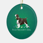 Brown Springer Spaniel Dog Feliz Naughty Dog Keramikornament (Links)