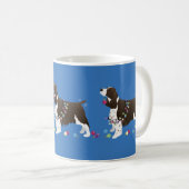 Brown Springer Spaniel WeihnachtsIllustration Kaffeetasse (VorderseiteRechts)