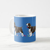 Brown Springer Spaniel WeihnachtsIllustration Kaffeetasse (Vorderseite Links)
