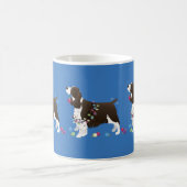 Brown Springer Spaniel WeihnachtsIllustration Kaffeetasse (Mittel)