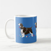 Brown Springer Spaniel WeihnachtsIllustration Kaffeetasse (Links)