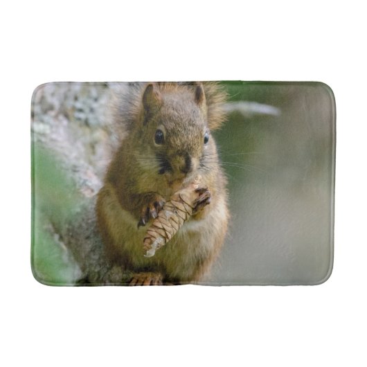Brown Squirrel Wildlife Photography Badematte (Vorderseite)
