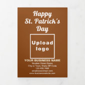 Brown St. Patrick's Day Business Trifold Card Dreifach Gefaltete Karte (Cover)