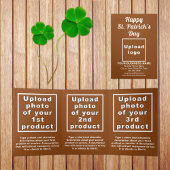 Brown St. Patrick's Day Business Trifold Card Dreifach Gefaltete Karte
