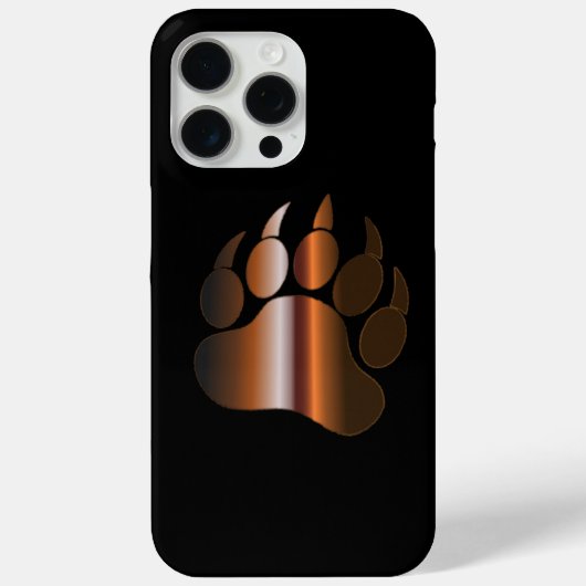 BROWN STAHL BAR PAW AUF SCHWARZEM Case-Mate iPhone Hülle (Rückseite)