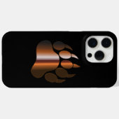 BROWN STAHL BAR PAW AUF SCHWARZEM Case-Mate iPhone Hülle (Rückseite (Horizontal))