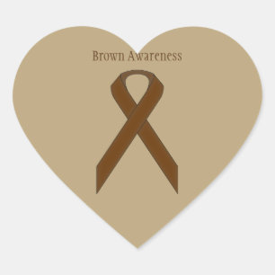 Brown Standard Ribbon von Kenneth Yoncich Herz-Aufkleber