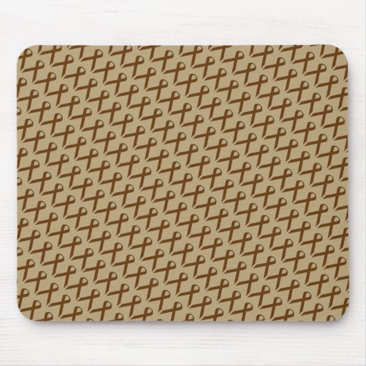 Brown Standard Ribbon von Kenneth Yoncich Mousepad (Vorne)