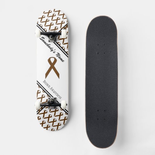Brown Standard Ribbon von Kenneth Yoncich Skateboard (Vorderseite)