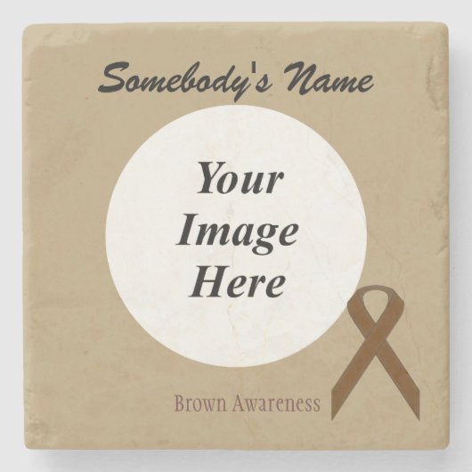Brown Standard Ribbon von Kenneth Yoncich Steinuntersetzer (Vorderseite)