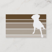 Brown-Stängel-HundeSilhouette-Geschäfts-Karten Visitenkarte (Rückseite)