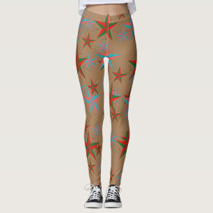 Brown Star Active Leggings