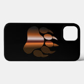 BROWN STEEL BEAR PAW ON BLACK Case-Mate iPhone HÜLLE (Rückseite (Horizontal))