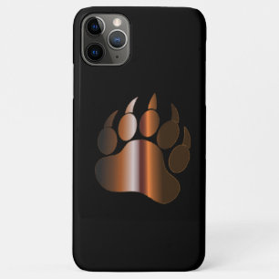 BROWN STEEL BEAR PAW ON BLACK Case-Mate iPhone HÜLLE