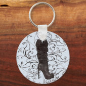 Brown Stiletto Boot Schlüsselanhänger (Vorderseite)