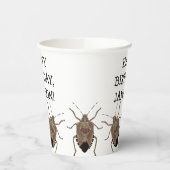 Brown Stink Bug Illustration Personalisiertes Part Pappbecher (Links)