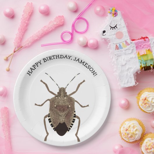Brown Stink Bug Illustration Personalisiertes Part Pappteller (Party)