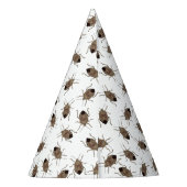 Brown Stink Bug Illustration Personalisiertes Part Partyhütchen (Rückseite)