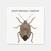 Brown Stink Bug Illustration Personalisiertes Part Serviette (Vorderseite)