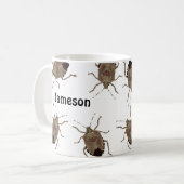 Brown Stink Bugs Funny Creepy Personalisiert Kaffeetasse (Vorderseite Links)
