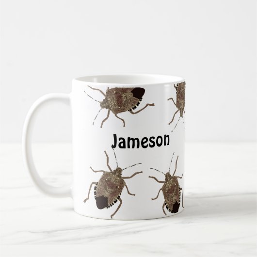 Brown Stink Bugs Funny Creepy Personalisiert Kaffeetasse (Links)