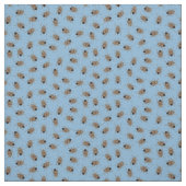 Brown Stink Bugs Illustrationen auf Blue Gemustert Stoff (Muster)