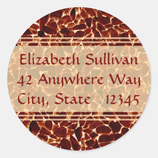 Brown Stones Textured Address Stickers (Vorderseite)