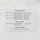 Brown-Streifen blaue ZUSAMMENFASSUNG Visitenkarten Visitenkarte (Rückseite)