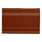 Brown Stripe Pattern Pillowcase Kissenbezug (Rückseite-Links)