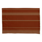 Brown Stripe Pattern Pillowcase Kissenbezug (Vorderseite-Links)
