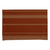 Brown Stripe Pattern Pillowcase Kissenbezug (Vorderseite-Rechts)