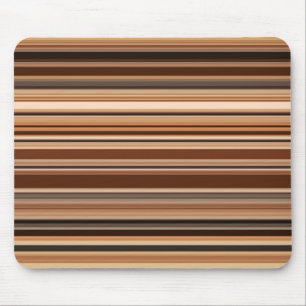 Brown Striped Pattern Mousepad