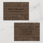 Brown-Stuck-Beschaffenheit Visitenkarte (Vorne/Hinten)