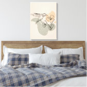 Brown Stylist Colibri Illustration Leinwand (Insitu (Schlafzimmer))