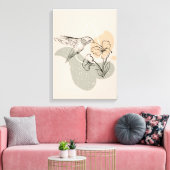 Brown Stylist Colibri Illustration Leinwand (Insitu (Wohnzimmer))