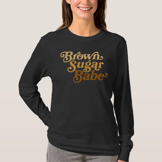 Brown Sugar Babe Afro Queen Black Women Pride Mela T-Shirt (Vorderseite)