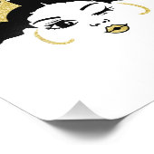 Brown Sugar Babe in Schwarz und Gold Fotodruck (Ecke)