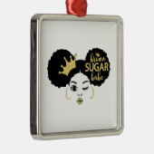 Brown Sugar Babe in Schwarz und Gold Ornament Aus Metall (Rechts)