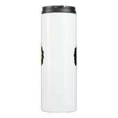 Brown Sugar Babe in Schwarz und Gold Thermosbecher (Rückseite)