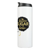 Brown Sugar Babe in Schwarz und Gold Thermosbecher (Nach rechts gedreht)