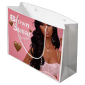 Brown Sugar Babes Geschenktasche 1 Große Geschenktüte (Rückseite Schrägansicht)
