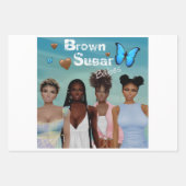 Brown Sugar Babes Gift Wrap 4 Geschenkpapier Set (Vorderseite)