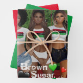 Brown Sugar Babes Gift Wrap 5 Geschenkpapier Set (Beispiel)