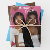 Brown Sugar Babes Gift Wrap 6 Geschenkpapier Set (Beispiel)