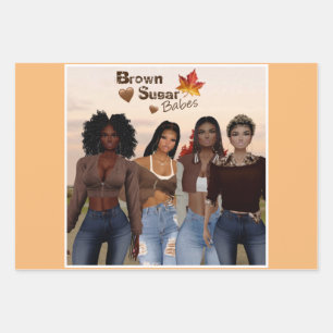Brown Sugar Babes Gift Wrap 7 Geschenkpapier Set
