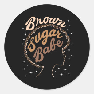Brown Sugar Bybe Black History Black Women Girls Runder Aufkleber