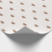 Brown Sugar Glitter Hearts Love Valentine's Geschenkpapier (Ecke)